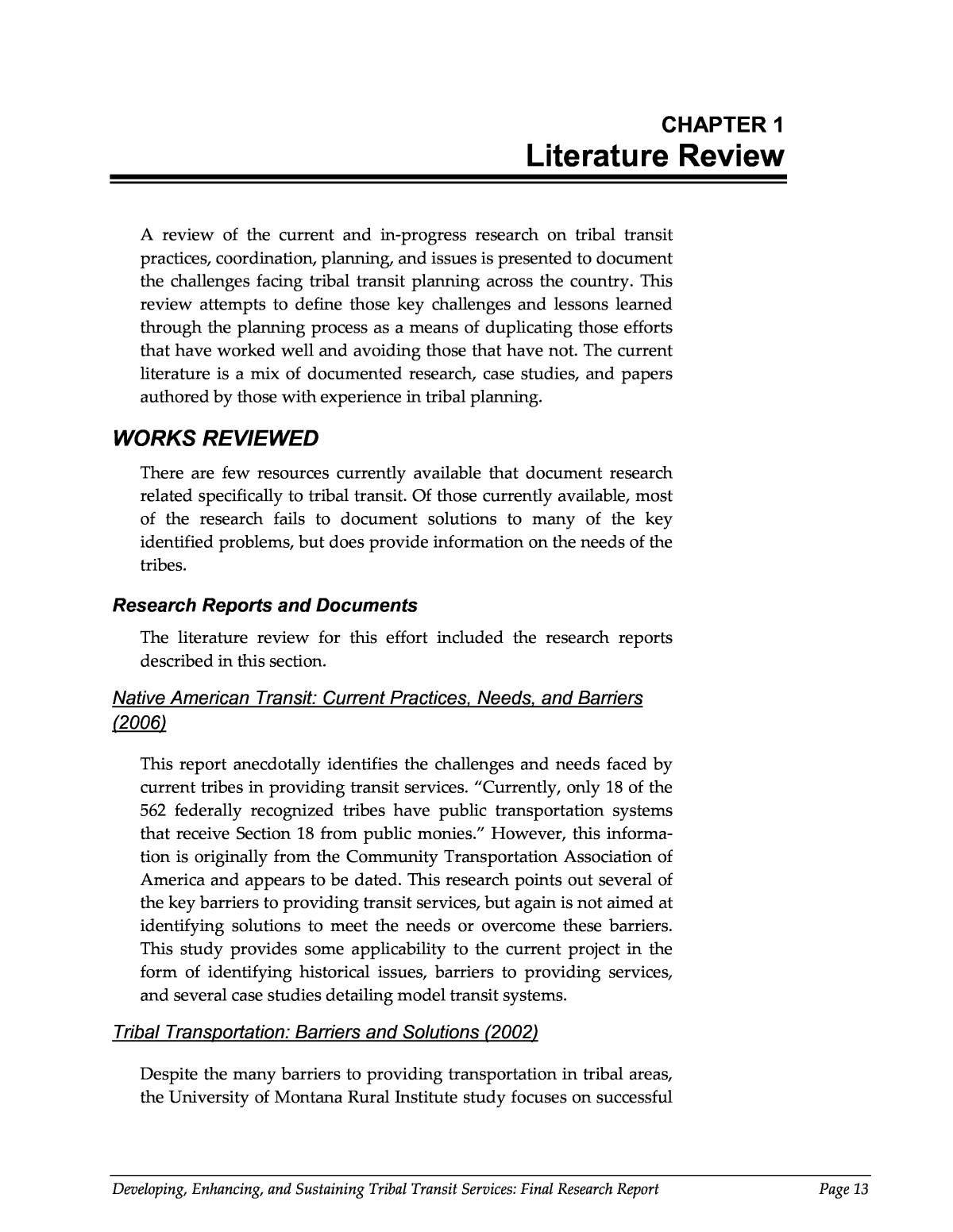 what does a literature review look like