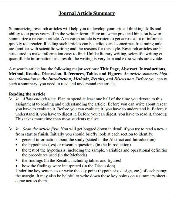 how to write a journal article review